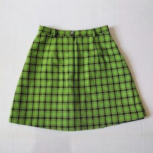 Wanko Collection Green Plaid Skirt